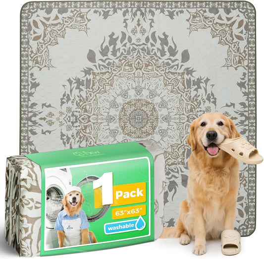 Washable Pee Pads for Dogs, Puppy Pads with Super Absorbent, Specifically Designed for  Rollick/Homeplus 60Cm 8 Panels Dog Playpen, Square, 160Cm X 160Cm, Boho, 1 Pack