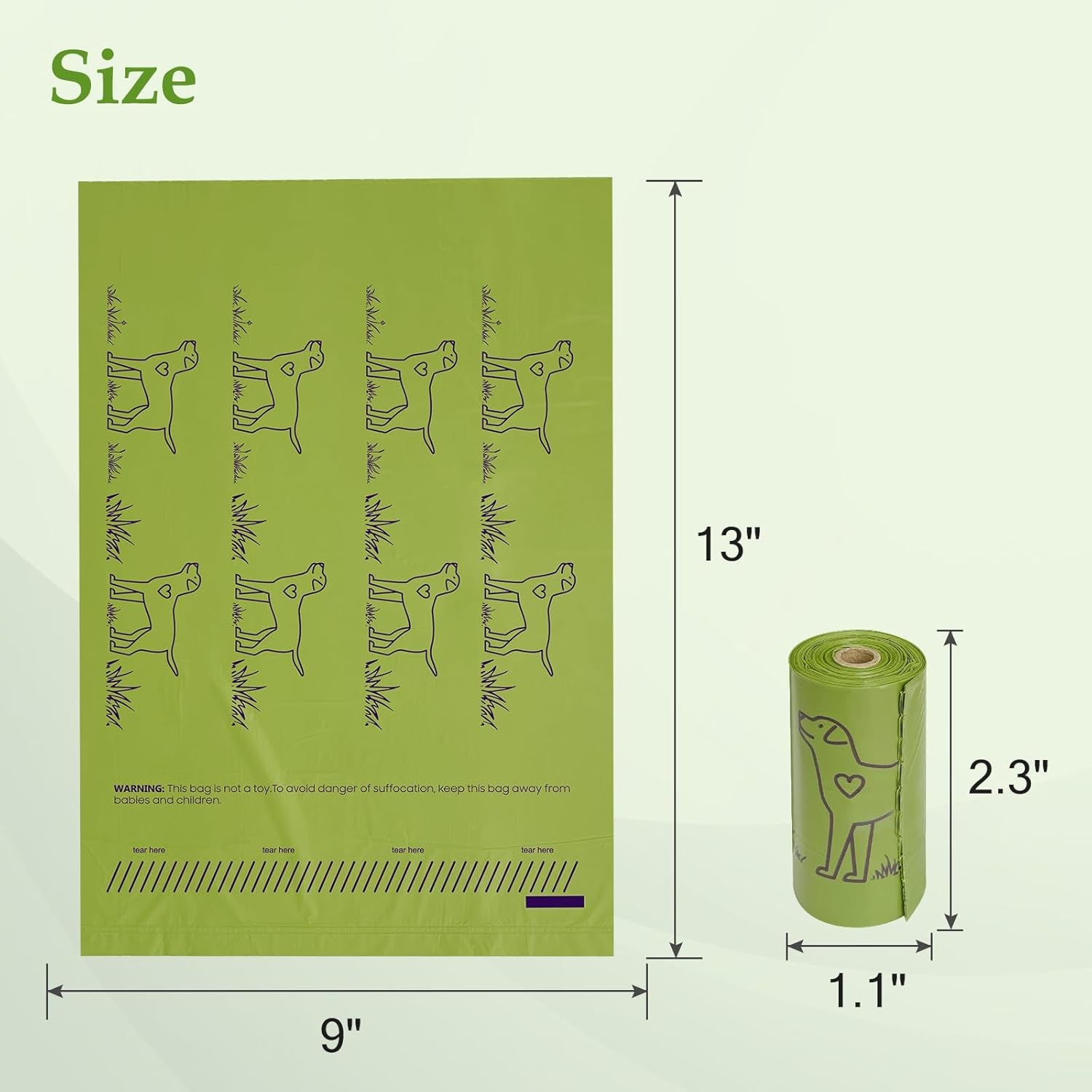 Dog Poop Bags Rolls, Leakproof Strong & Sturdy Poop Bags for Dogs (240 Lavender)