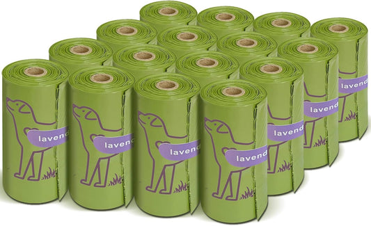 Dog Poop Bags Rolls, Leakproof Strong & Sturdy Poop Bags for Dogs (240 Lavender)