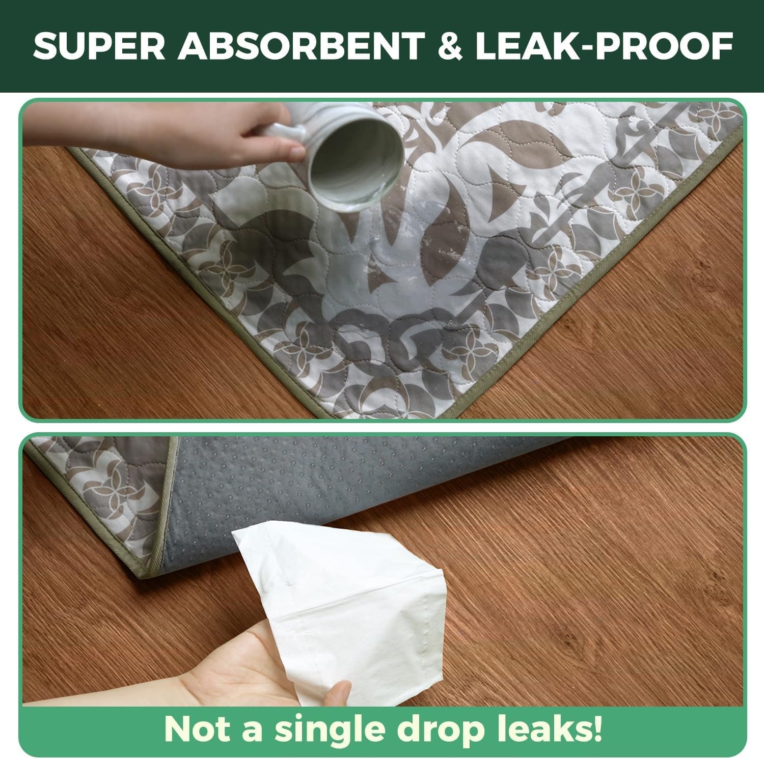 Washable Pee Pads for Dogs, Puppy Pads with Super Absorbent, Specifically Designed for  Rollick/Homeplus 60Cm 8 Panels Dog Playpen, Square, 160Cm X 160Cm, Boho, 1 Pack