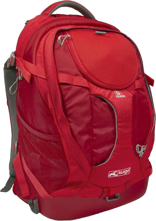 Dog Carrier Backpack for Small Pets - Dogs & Cats | TSA Airline Approved | Cat | Hiking or Travel | Waterproof Bottom | G-Train | K9 Ruck Sack | Red,Zcr30-17137