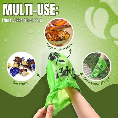 1080 Count Dog Poop Bags USDA 41% Plant Based 60 Rolls of Strong & Thick Dog Waste Poo Bags 9X13 Green Unscented Poop Holder